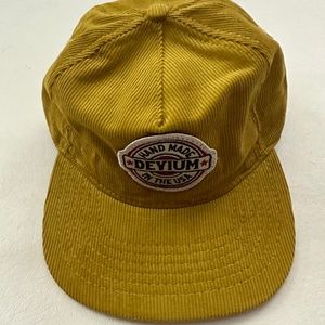 Devium Made in the USA Logo Yellow Graphic Baseball Cap Hat One Size